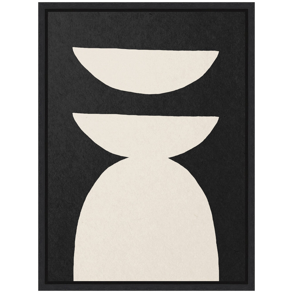 Sylvie White Geometric Abstract Framed Canvas by July Art Prints