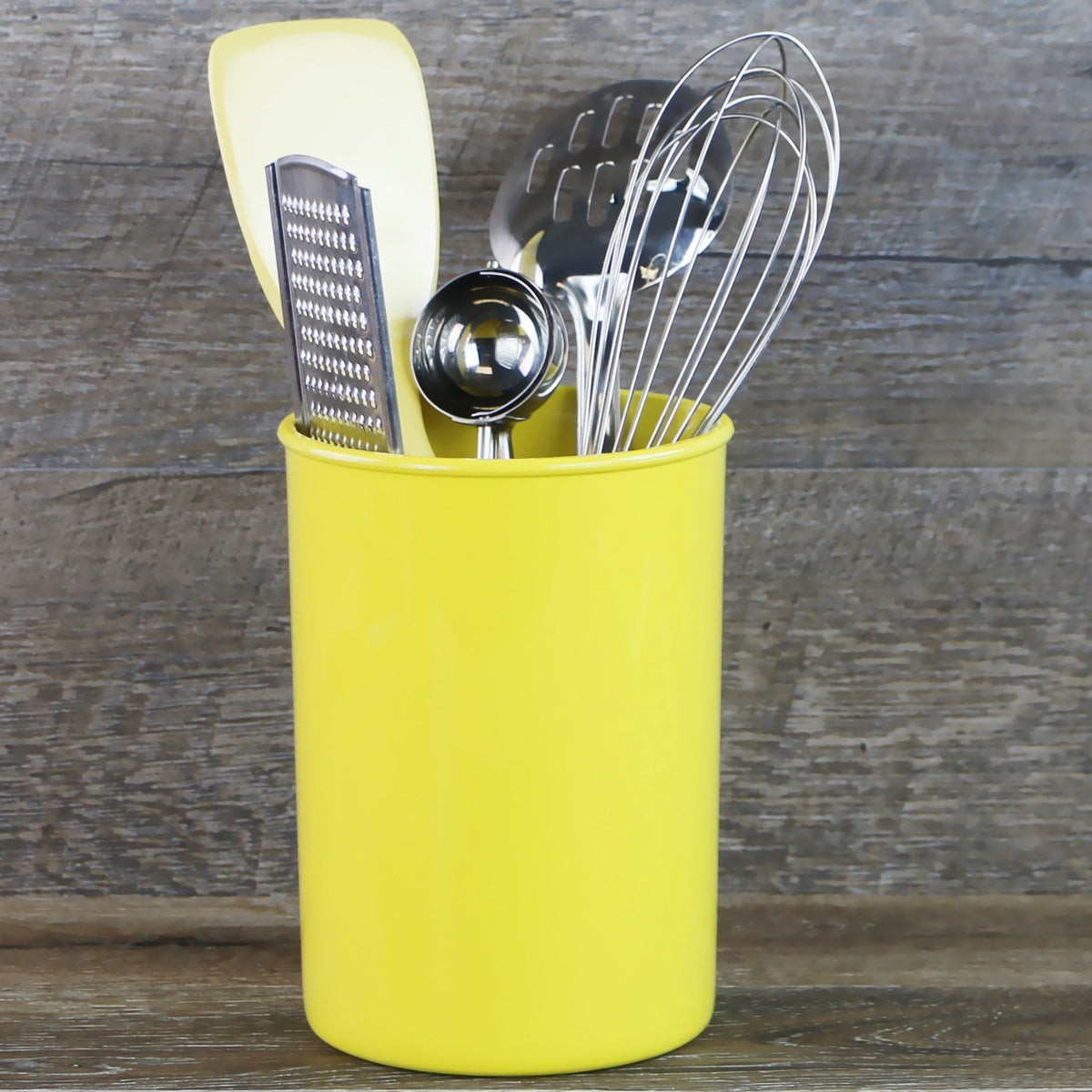 Large Plastic Utensil Holder, Lemon