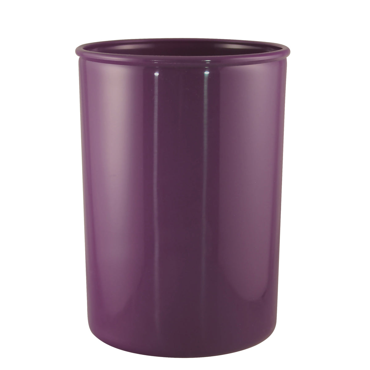 Large Plastic Utensil Holder, Plum