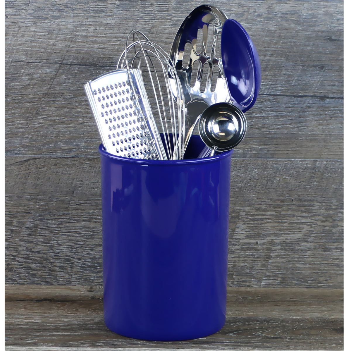 Large Plastic Utensil Holder, Indigo