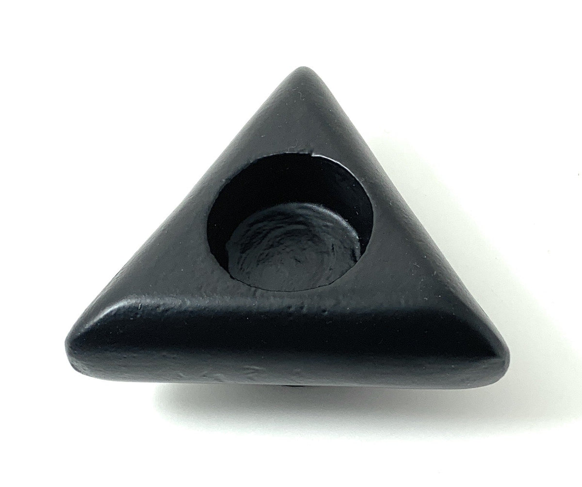 Vibhsa 2-in-1 Candle Holder | Tealight & Taper, Rustic Black, Handcrafted Aluminum
