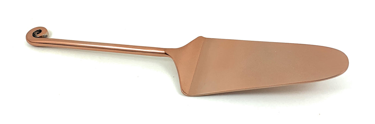 Vibhsa Designer Cake Serving Set | Treble Note Handle, Copper Finish, Stainless Steel