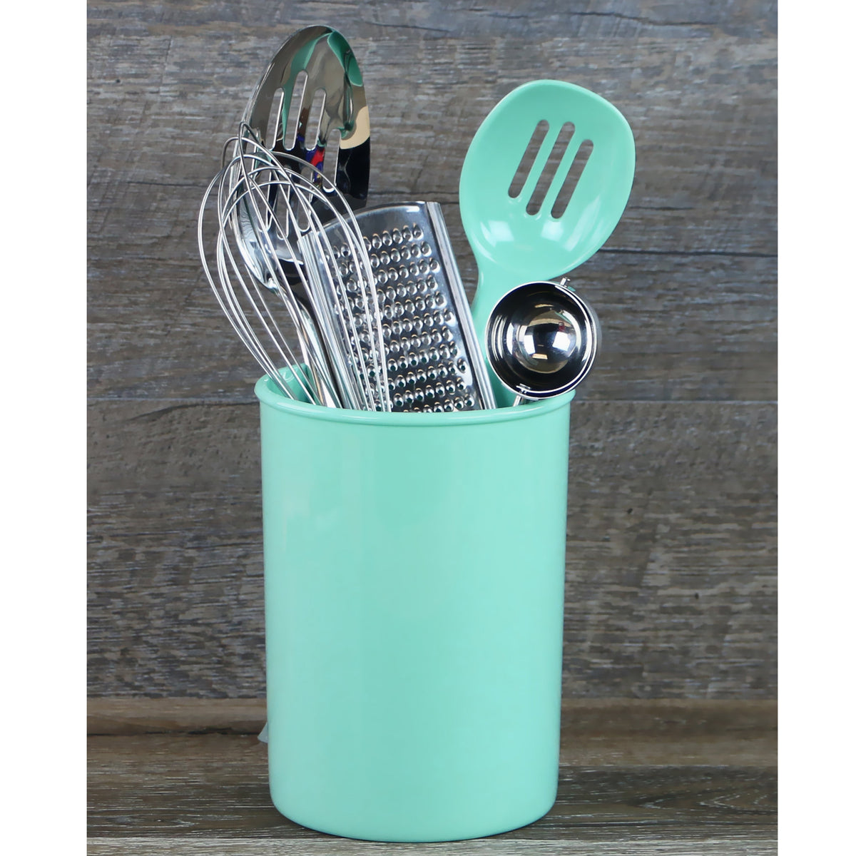 Large Plastic Utensil Holder, Seafoam