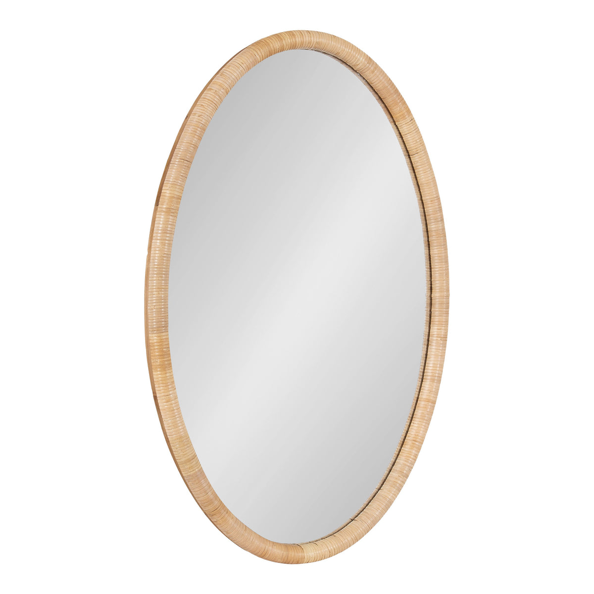 Rahfy Oval Rattan-Frame Wall Mirror