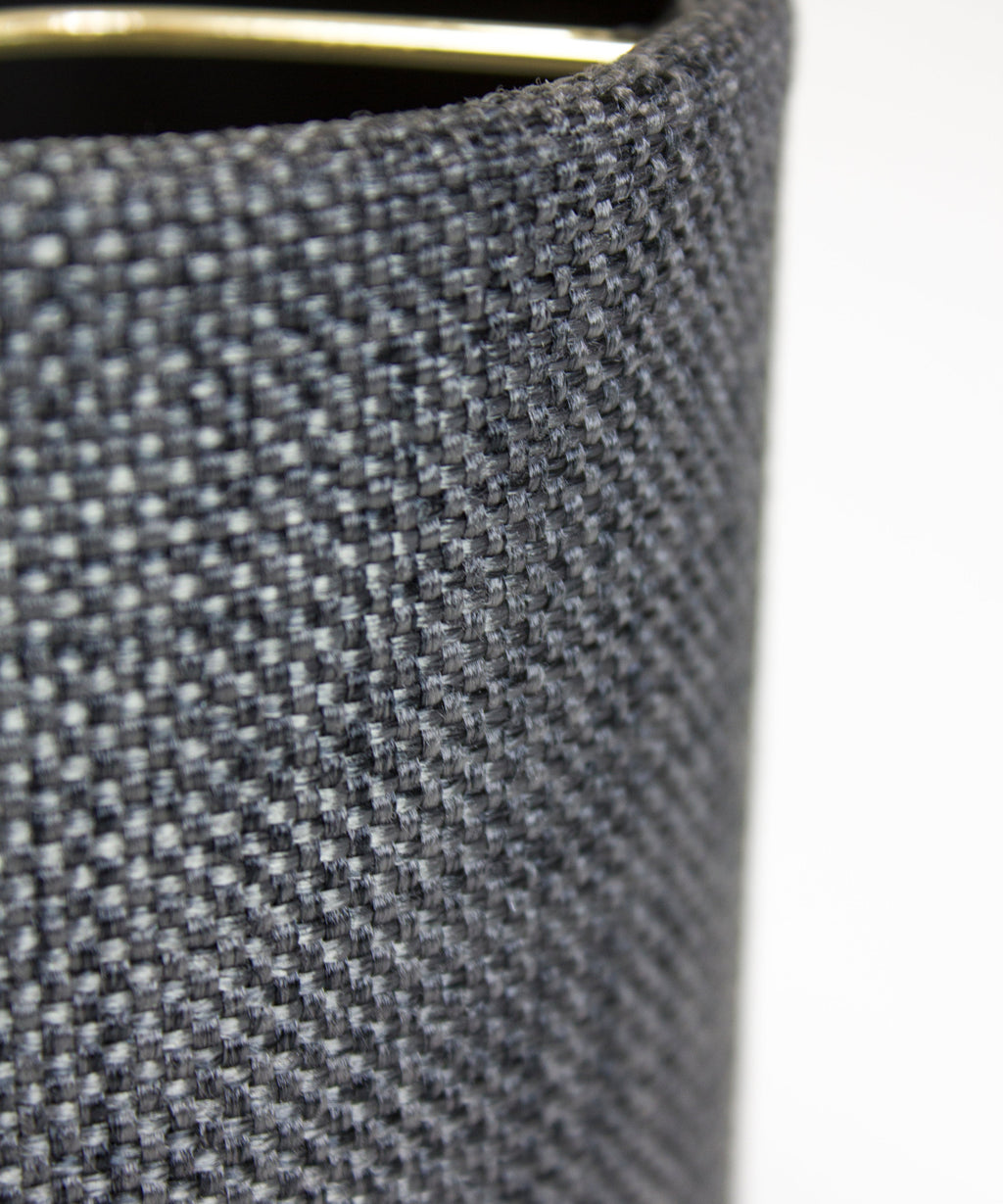 Home Concept Granite Gray Burlap Drum Clip-On Lamp Shades, Set of 6, 6"W x 5"H