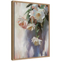 Sylvie Dangle Thumb Pastel Flower Bouquet Framed Canvas by Mary Sparrow