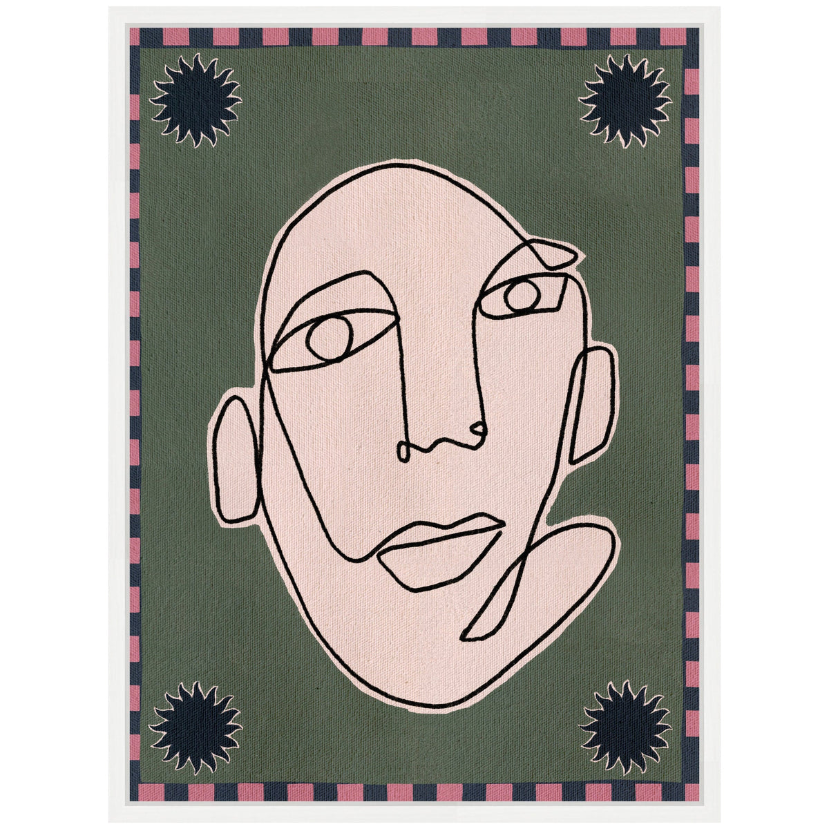 Sylvie Under The Sun 5 Framed Canvas by Shatha Al Dafai