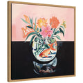Sylvie Goldfish Bowl Botanical Framed Canvas by The Creative Bunch Studio