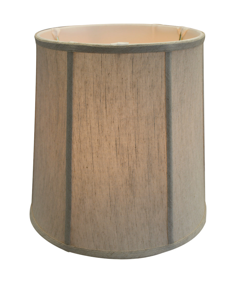 Home Concept Textured Oatmeal Drum Softback Shantung Lamp Shade - 12"W x 12" Slant Height, Spider Fitter