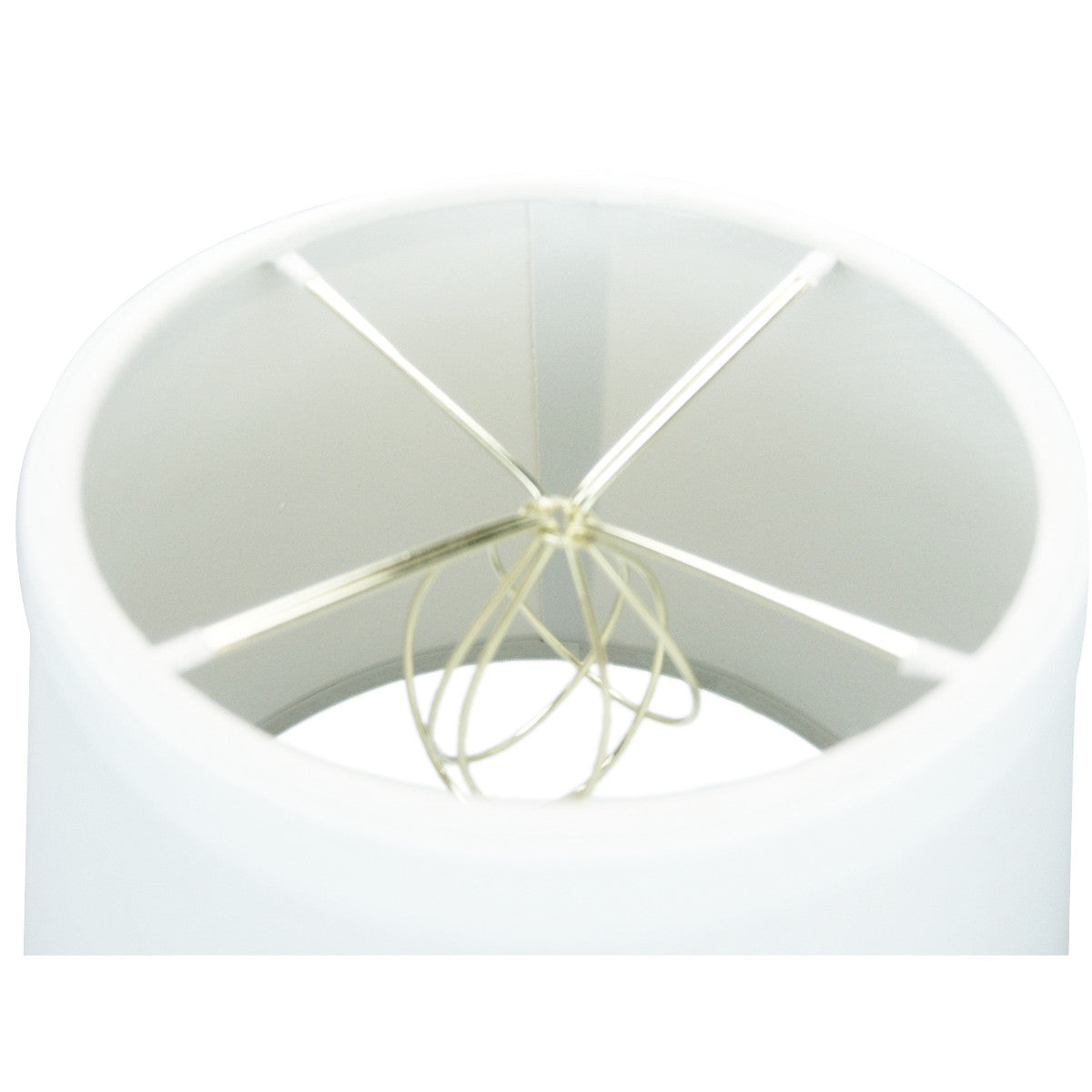 Home Concept Empire Hardback White Linen Edison Clip-On Lamp Shade - 8"W x 7" Slant Height