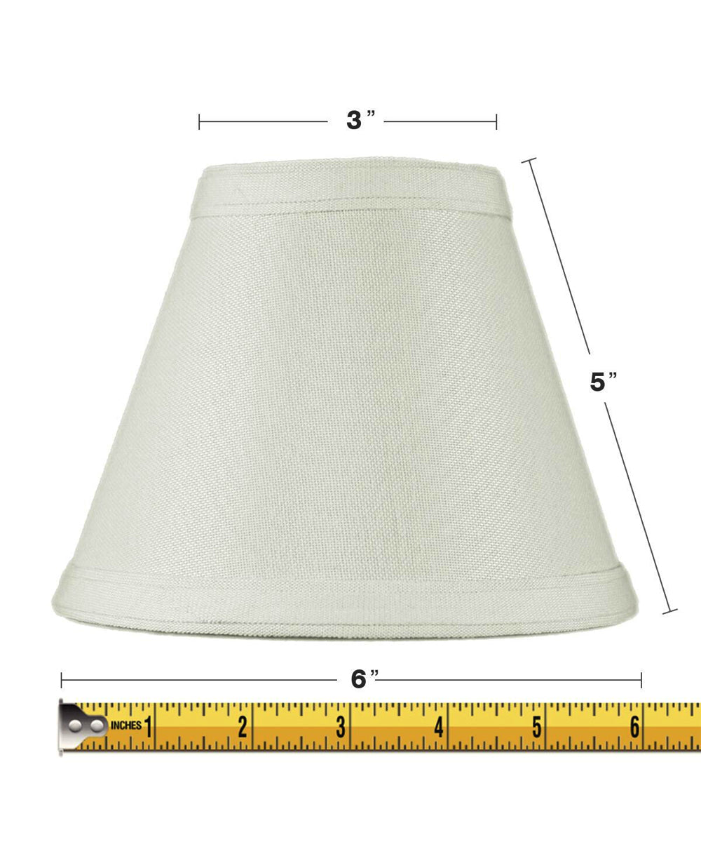 Home Concept Set of 6 Hardback Empire Candle Clip Lamp Shade Light Oatmeal - 6"W x 5" Slant Height