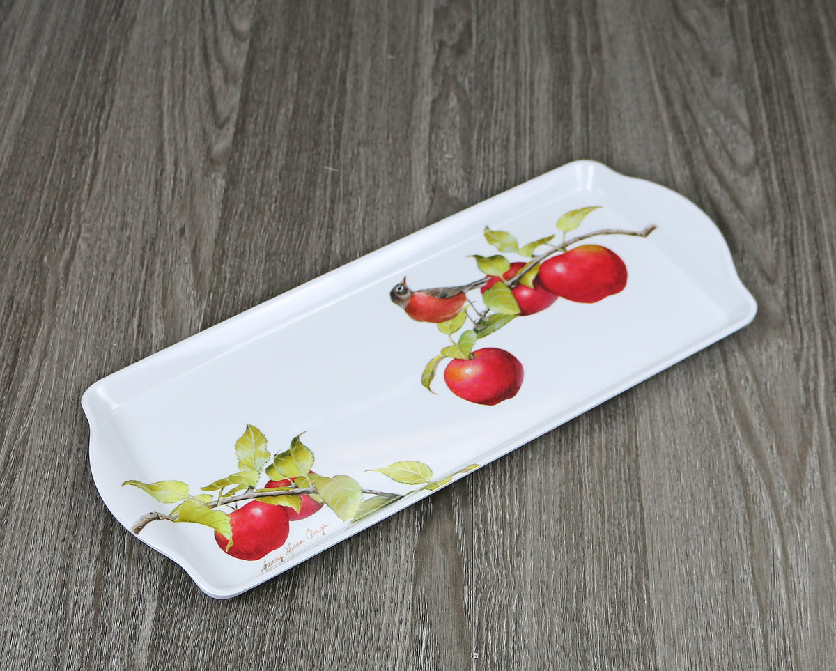 Reston Lloyd Melamine Tidbit Serving Tray, Harvest Apple