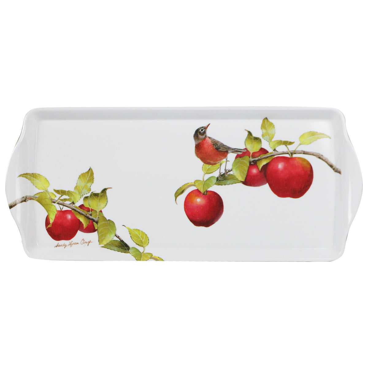Reston Lloyd Melamine Tidbit Serving Tray, Harvest Apple