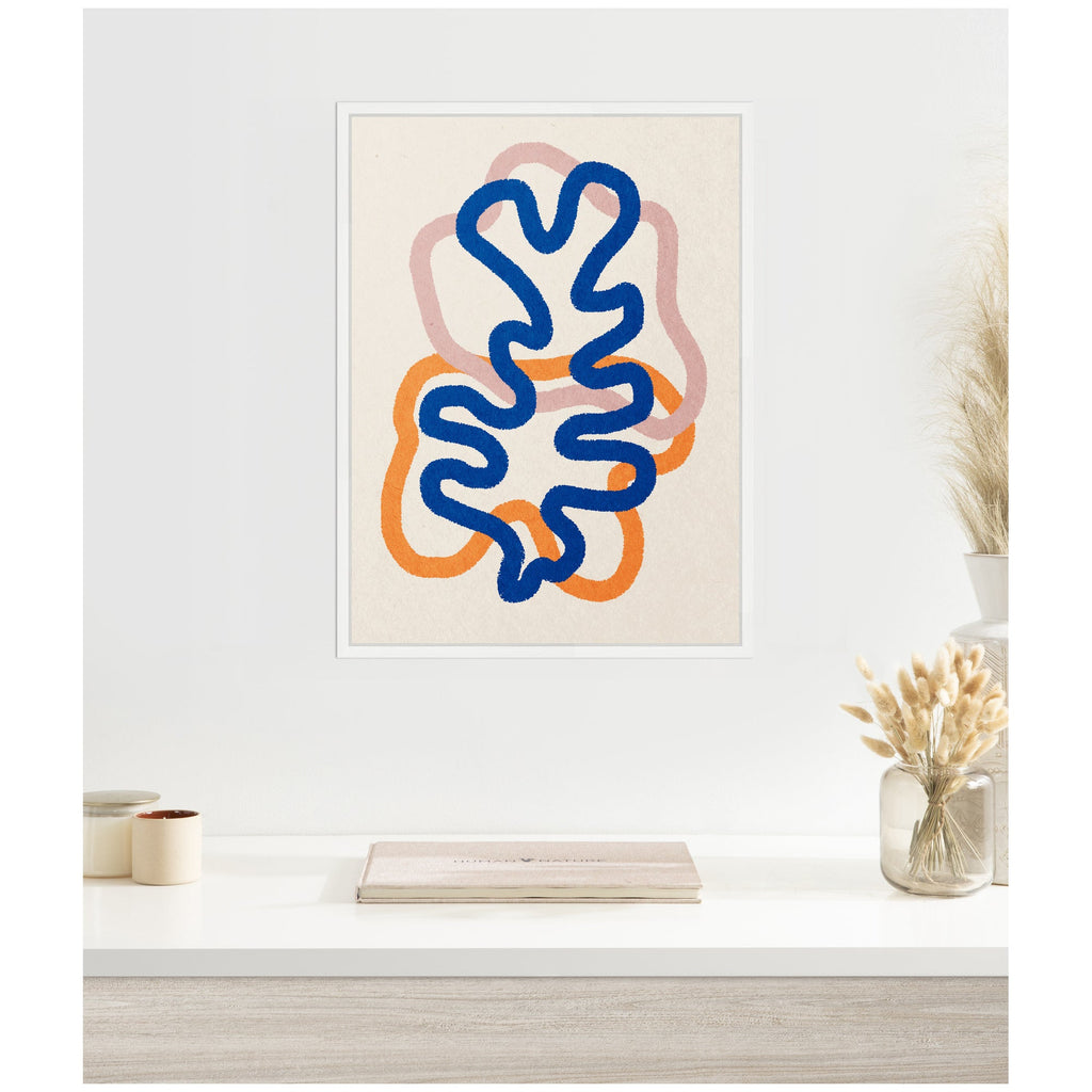 Sylvie Abstract Line Art Print 2 Framed Canvas by July Art Prints