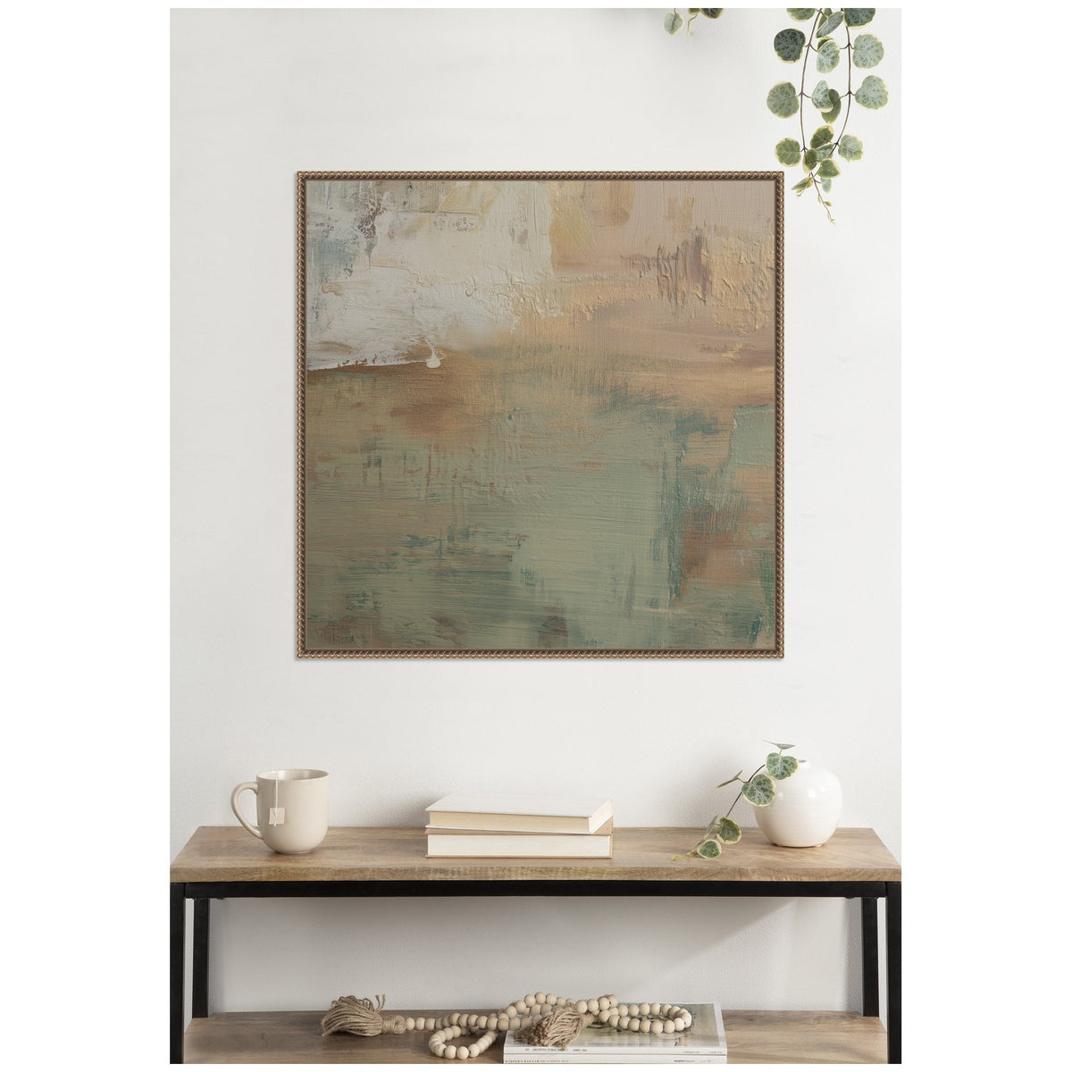 Sage Horizon No. 1 by Amy Lighthall Framed Canvas Wall Art Print