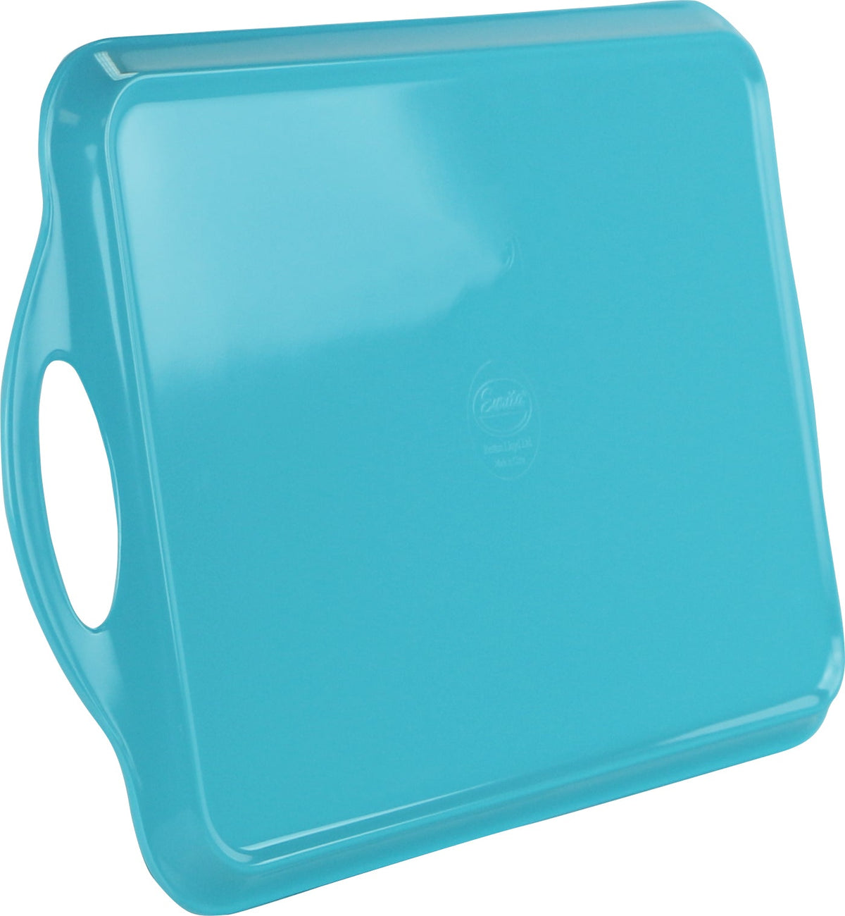 Reston Lloyd Multi-Purpose 18" Rectangle Melamine Plastic Handled Tray, Turquoise