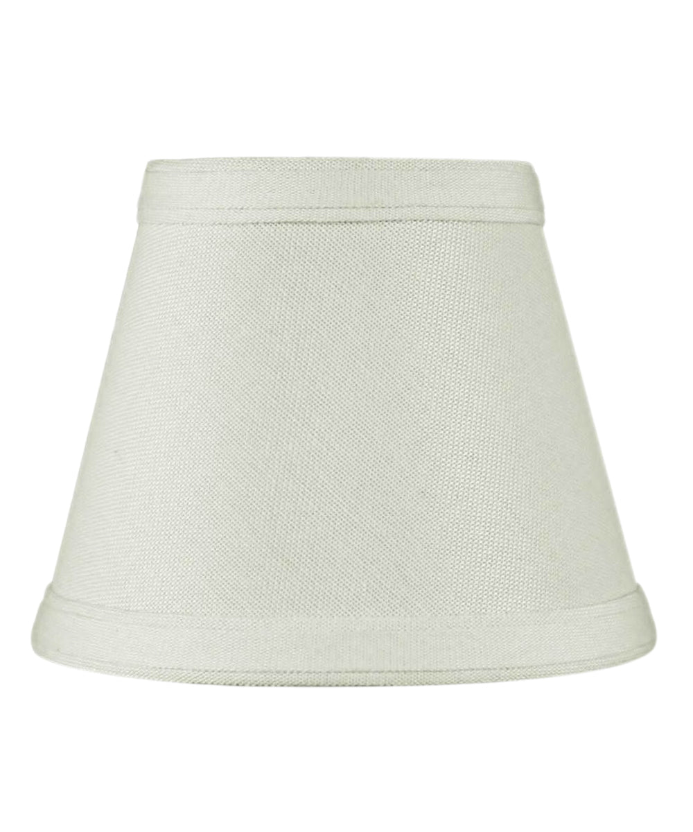 Home Concept Set of 6 Clip-on Candelabra Lamp Shade Light Oatmeal Fabric - 5"W x 4" Slant Height