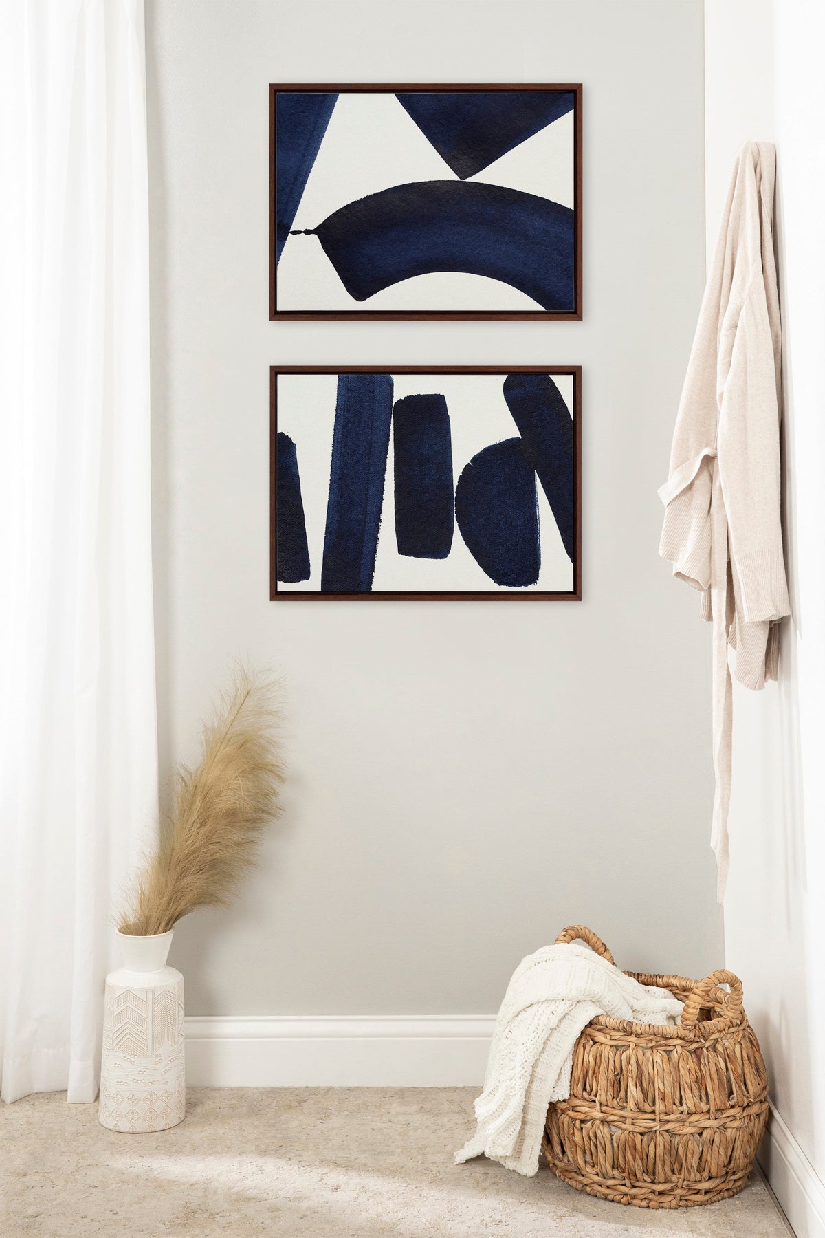 Sylvie Japandi 3 and Japandi 26 Framed Canvas Art Set of 2 by Rocket Jack