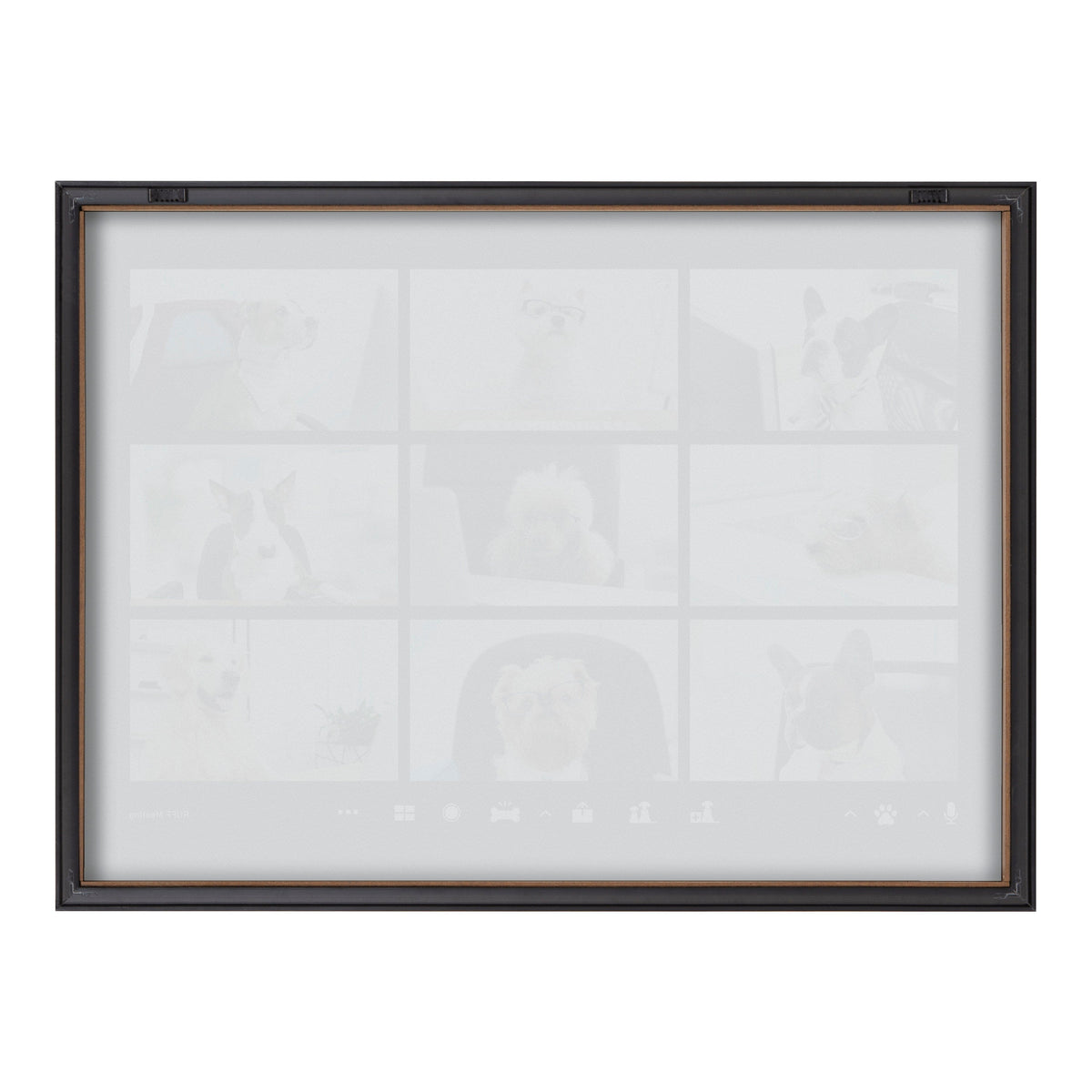 Blake Video Chat Dogs Framed Printed Glass by The Creative Bunch Studio