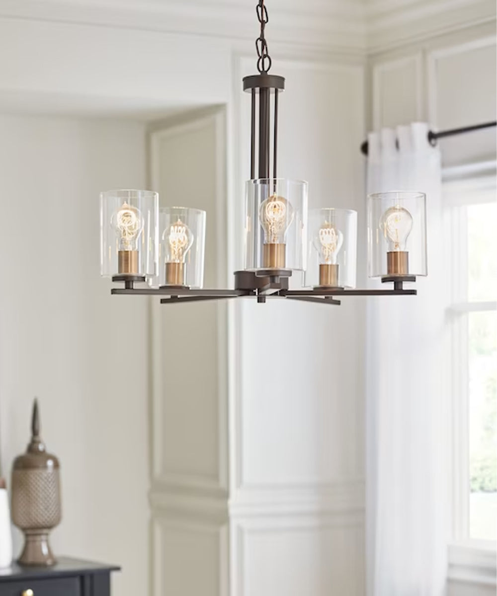 Kichler Fontella 24"W 5-Light Chandelier Olde Bronze Finish
