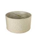 Home Concept Textured Oatmeal Shallow Drum Lamp Shade - 18"W x 10" Slant Height, Spider Fitter