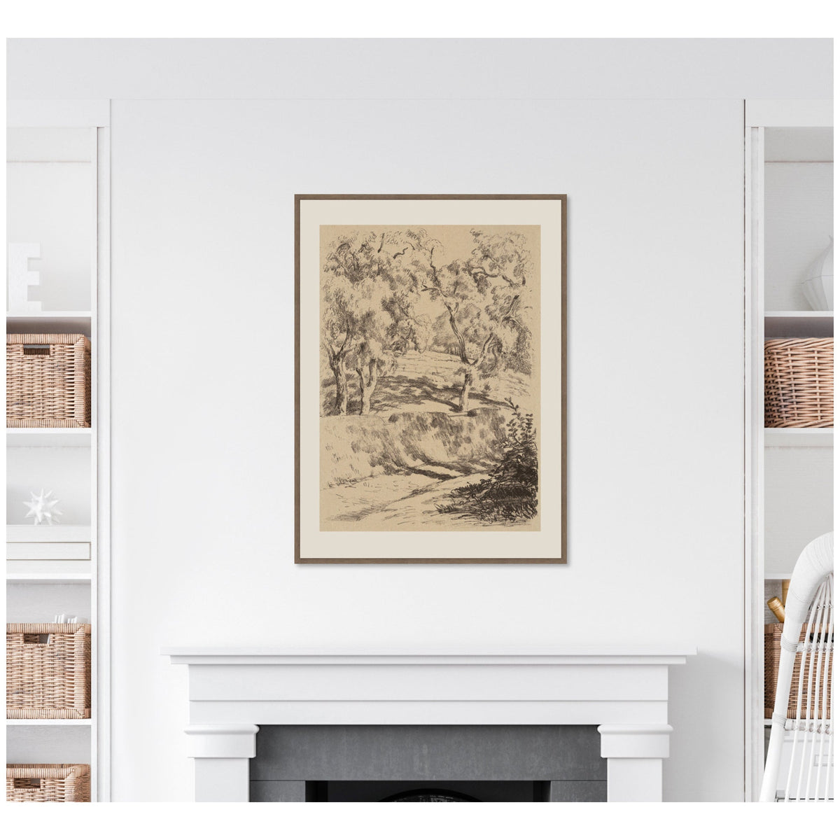Near Brantome 1928 Roger Fry by Nostalgia Prints Framed Canvas Wall Art Print