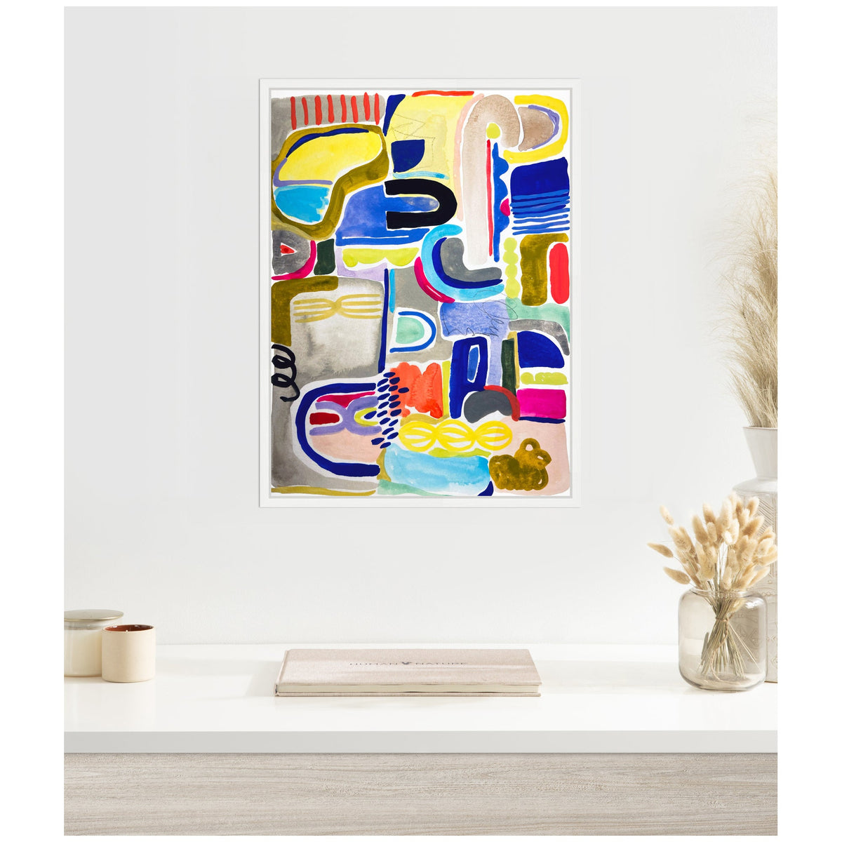 Sylvie Abstract 06 Framed Canvas by Emma Daisy