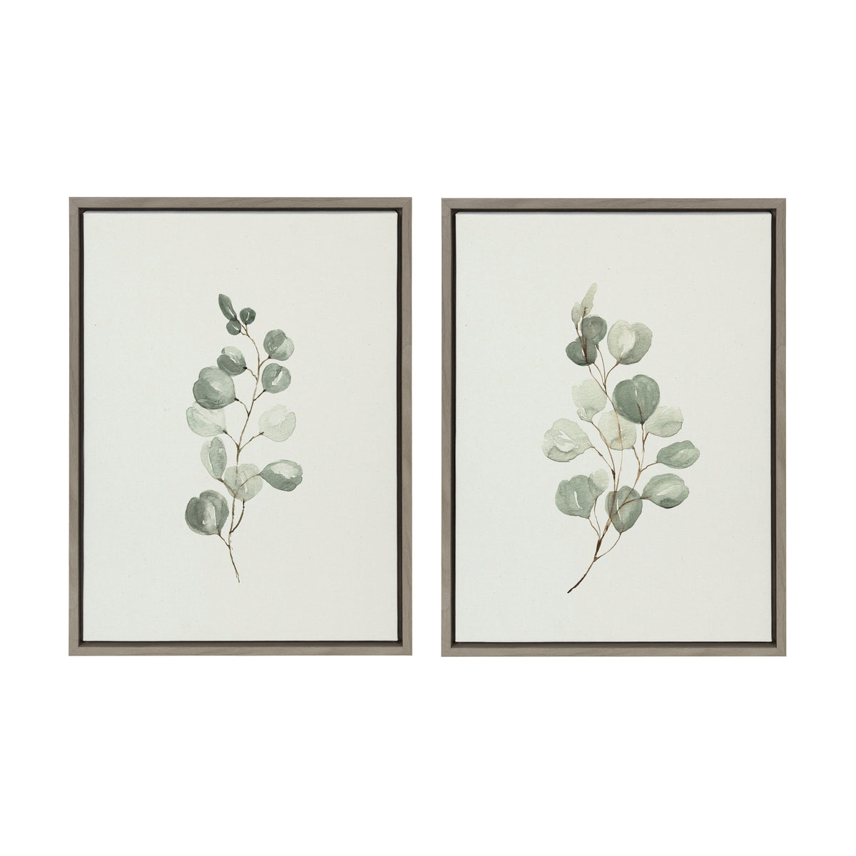 Sylvie Eucalyptus Framed Canvas Set of 2 by Maja Mitrovic of Makes My Day Happy