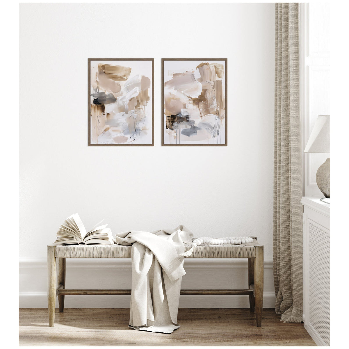Earth Form No. 1 & No. 2 2 Piece Framed Canvas Wall Art Set by Amy Lighthall