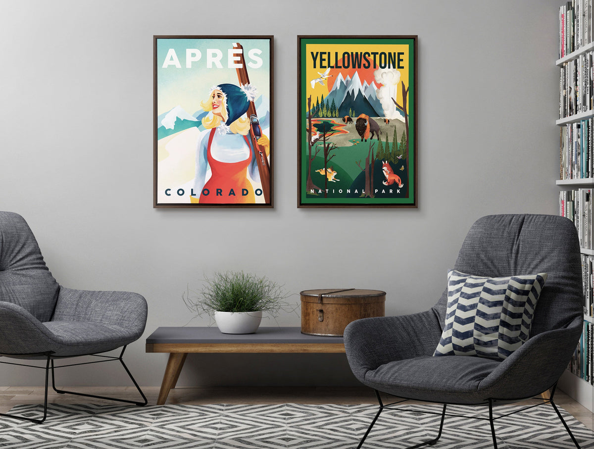 Sylvie Yellowstone Park Framed Canvas by The Whiskey Ginger
