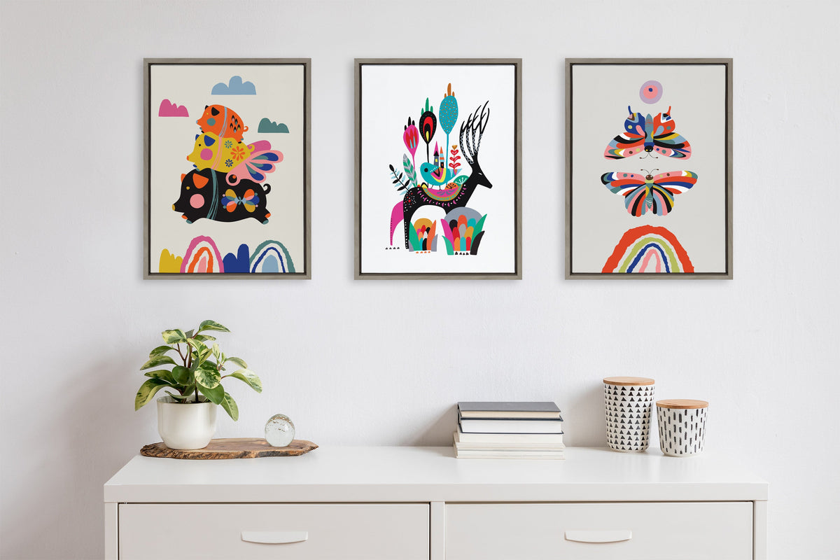 Sylvie Butterflies Framed Canvas by Rachel Lee of My Dream Wall