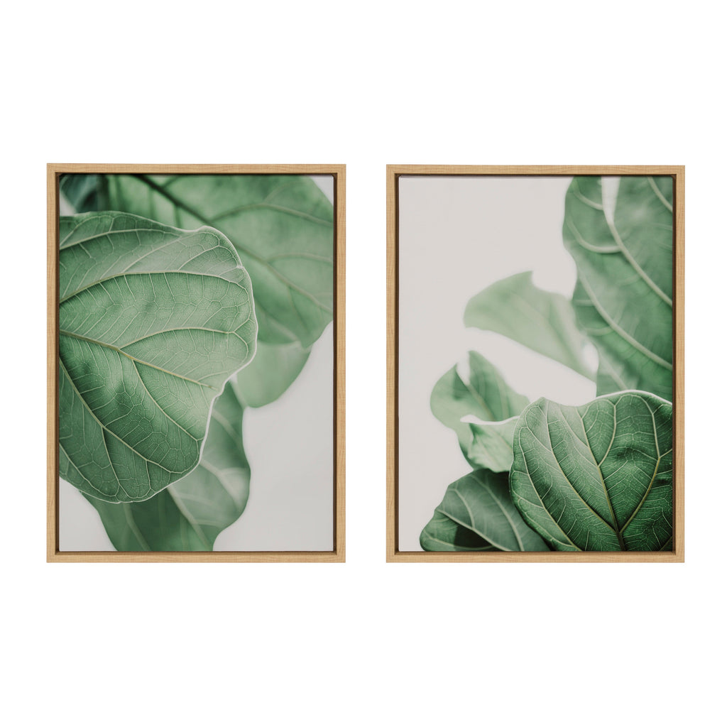 Sylvie Plant Study 6 and Plant Study 7 Framed Canvas Set of 2 by Alicia Abla