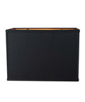 Home Concept Black Rectangular Drum Lamp Shade - 14"W x 10" Slant Height, Spider Fitter