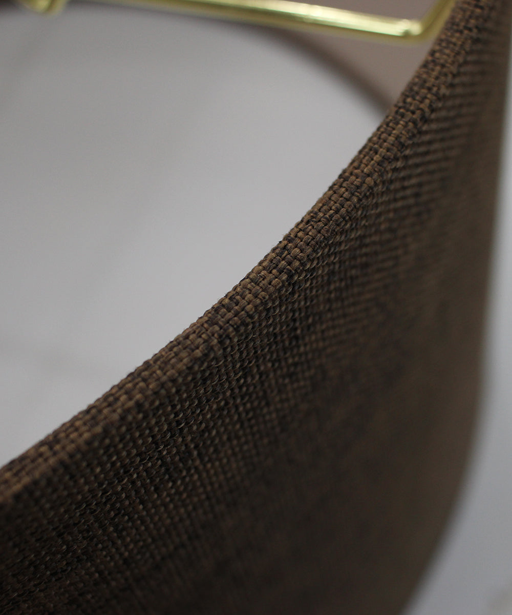 Home Concept Chocolate Burlap Shallow Drum Lamp Shade - 18" Top x 18" Bottom x 10" Slant Height, Spider Fitter