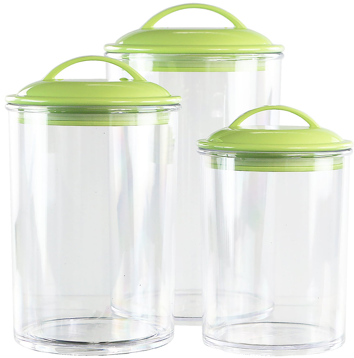 Calypso Basics by Reston Lloyd Acrylic Storage Canisters, Set of 3 -  Lime