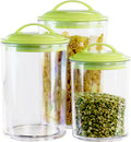 Calypso Basics by Reston Lloyd Acrylic Storage Canisters, Set of 3 -  Lime