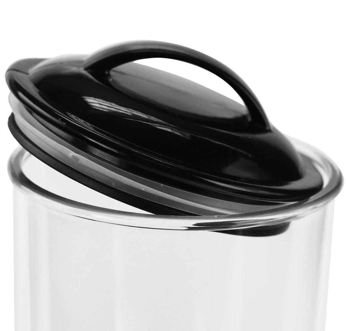 Reston Lloyd Acrylic Spaghetti Canister with Airtight Lid, Black