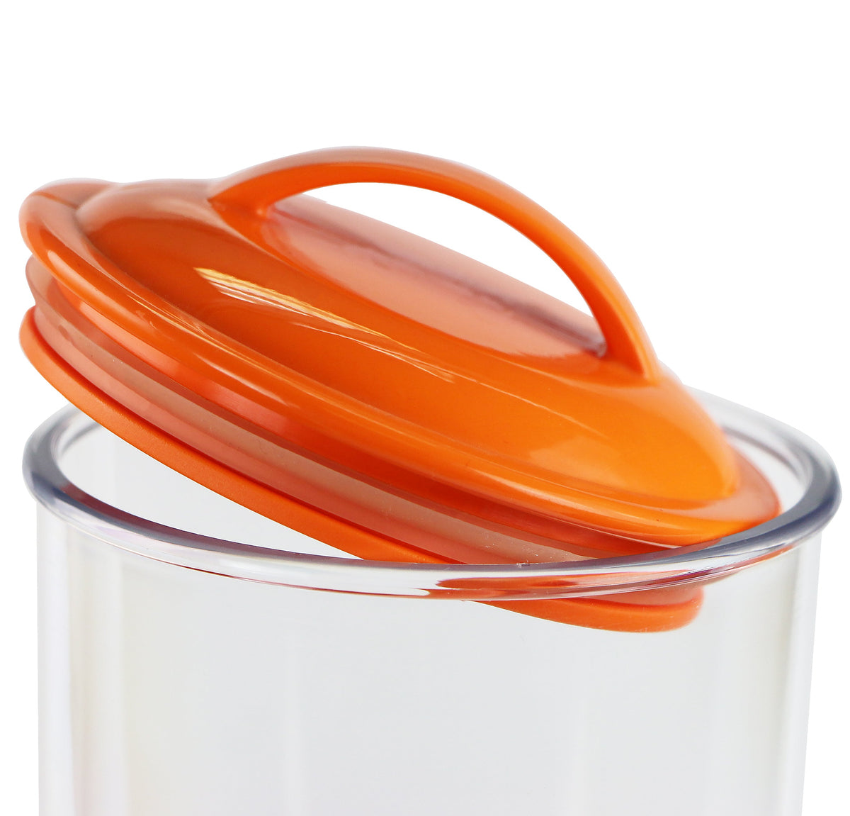 Reston Lloyd Acrylic Spaghetti Canister with Airtight Lid, Orange