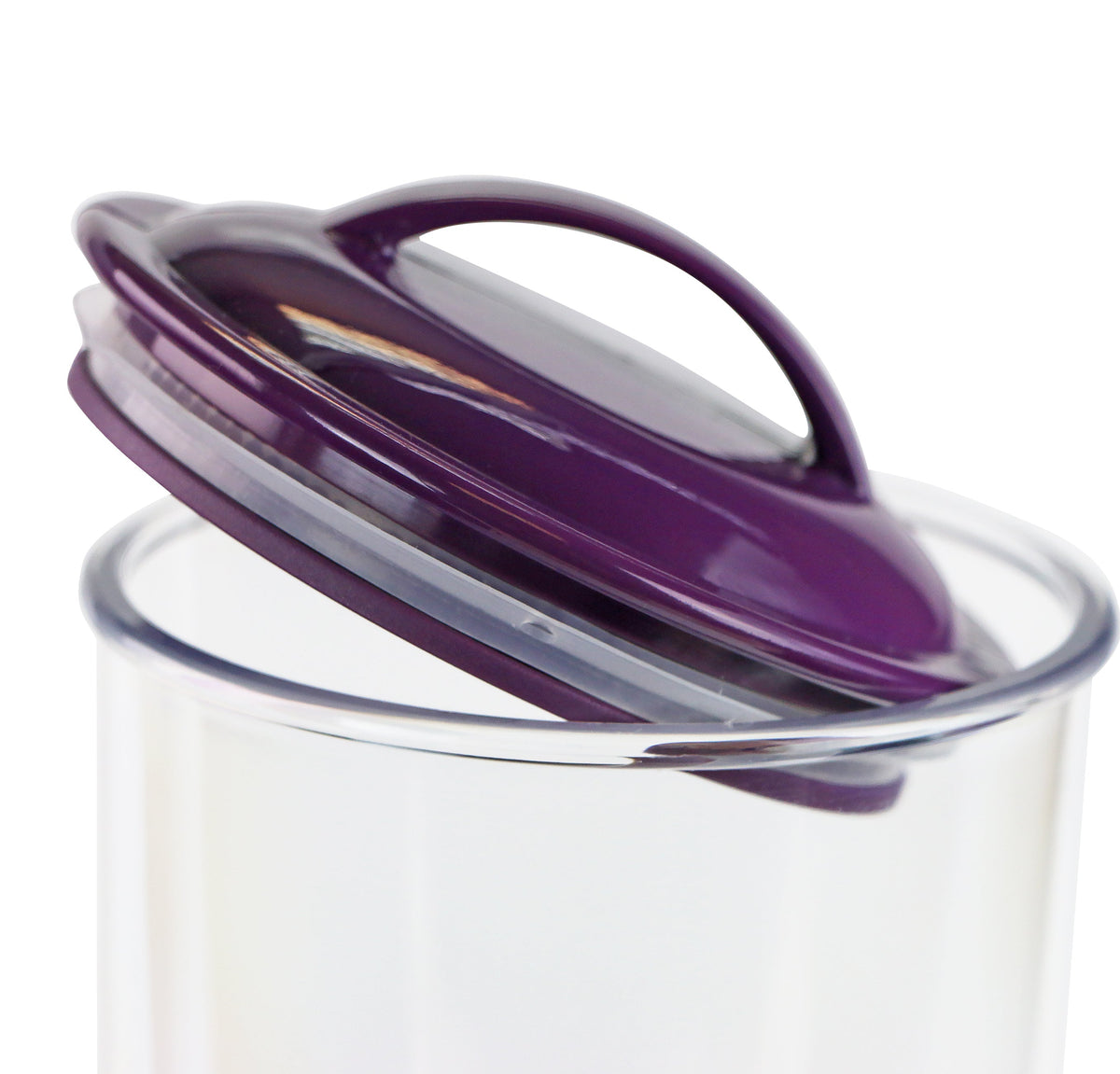 Reston Lloyd Acrylic Spaghetti Canister with Airtight Lid, Plum