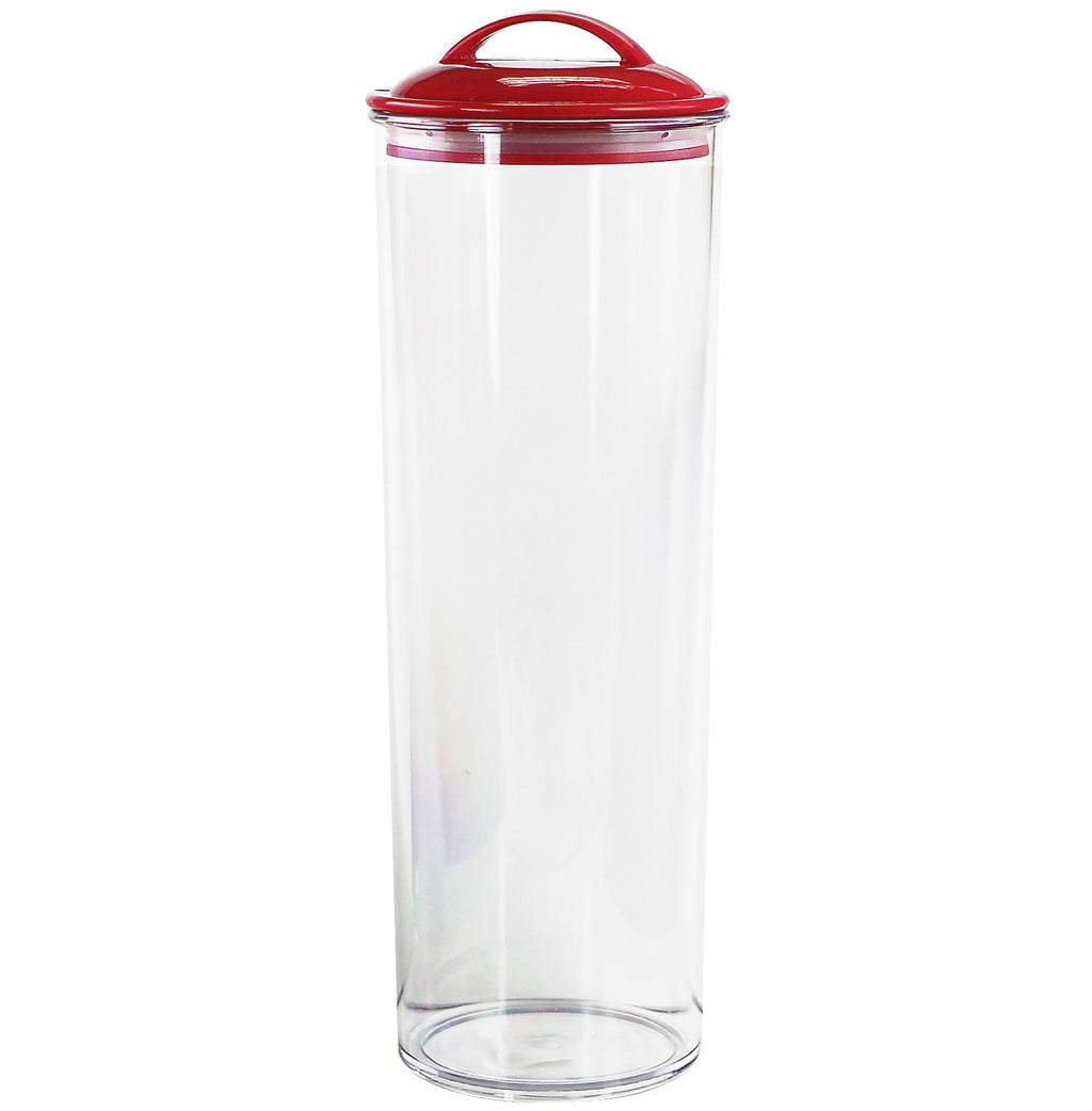 Reston Lloyd Acrylic Spaghetti Canister with Airtight Lid, Red