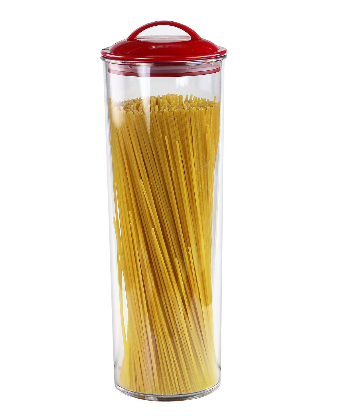 Reston Lloyd Acrylic Spaghetti Canister with Airtight Lid, Red