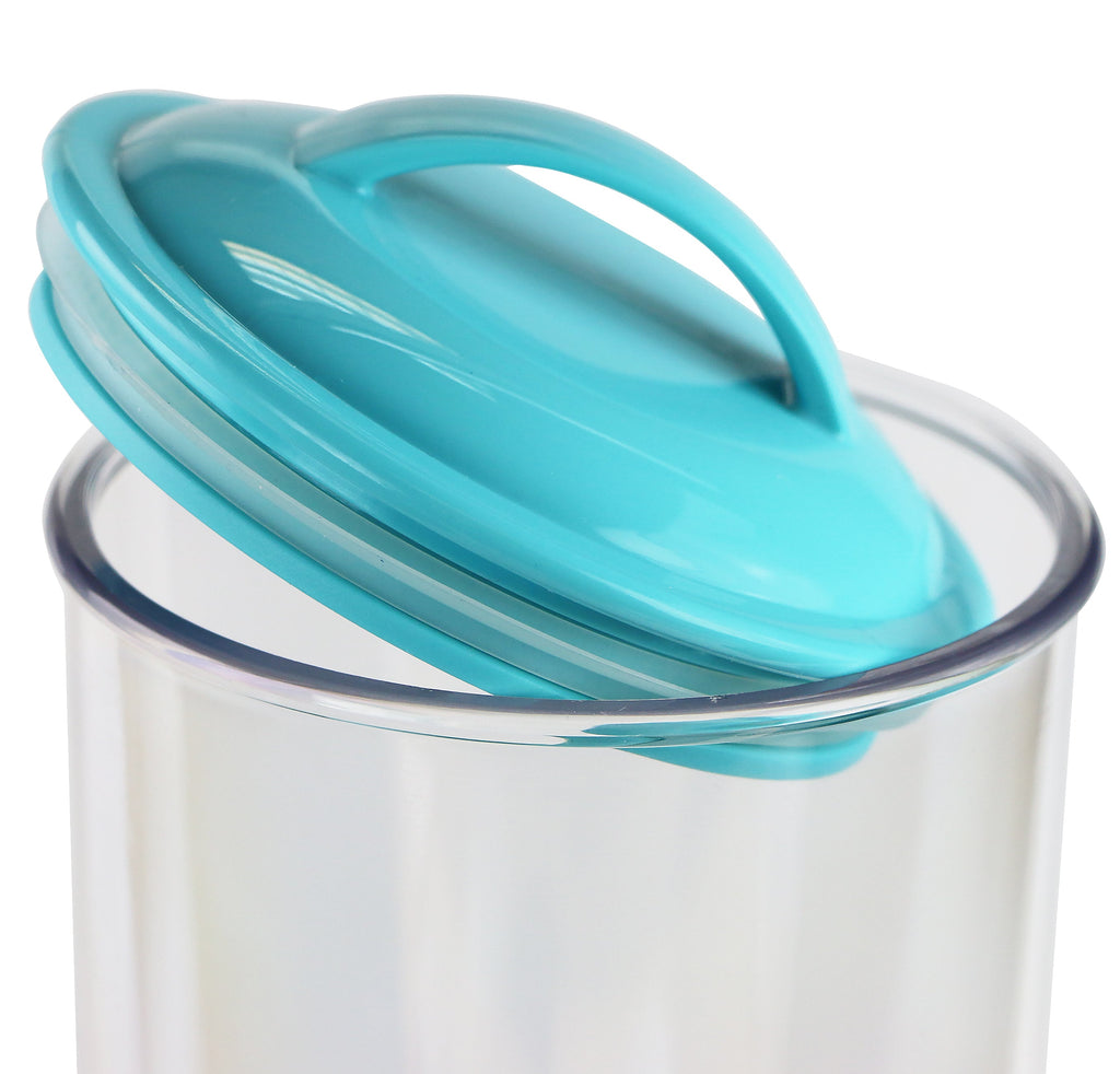 Reston Lloyd Acrylic Spaghetti Canister with Airtight Lid, Turquoise