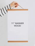 11" Magnetic Banner Wood