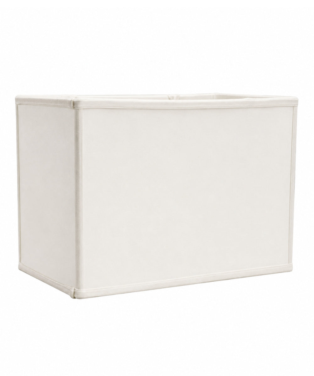 Home Concept Rectangular Drum Lamp Shade White - 14"W x 10" Slant Height, Spider Fitter
