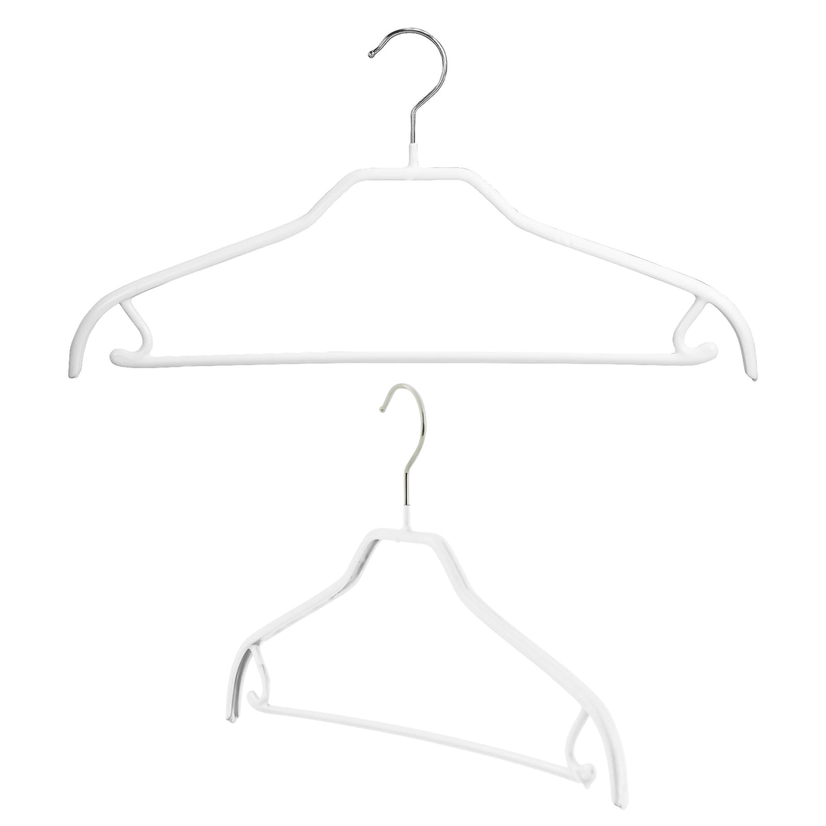 MAWA Silhouette 41-FRS Hanger with Pant Bar & Skirt Hooks, White