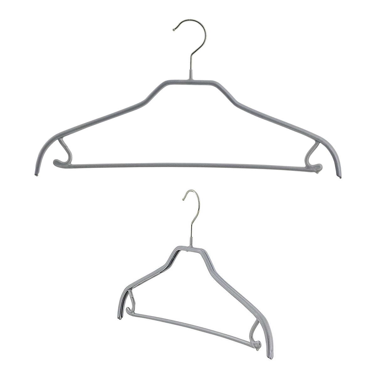 MAWA Silhouette 41-FRS Hanger with Pant Bar & Skirt Hooks, Silver