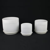 pot with plastic saucer