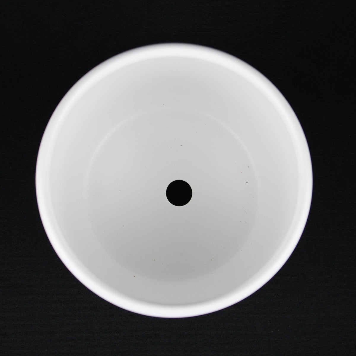 3-Piece White Stoneware Planter Pot Set with Vertical Line Texture