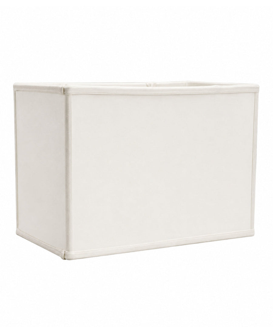 Home Concept Rectangular Drum Lamp Shade Softback White - 16"W x 11" Slant Height, Spider Fitter