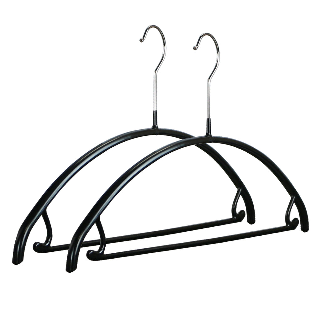 MAWA Euro 42-U Hanger with Pant Bar & Skirt Hooks, Black
